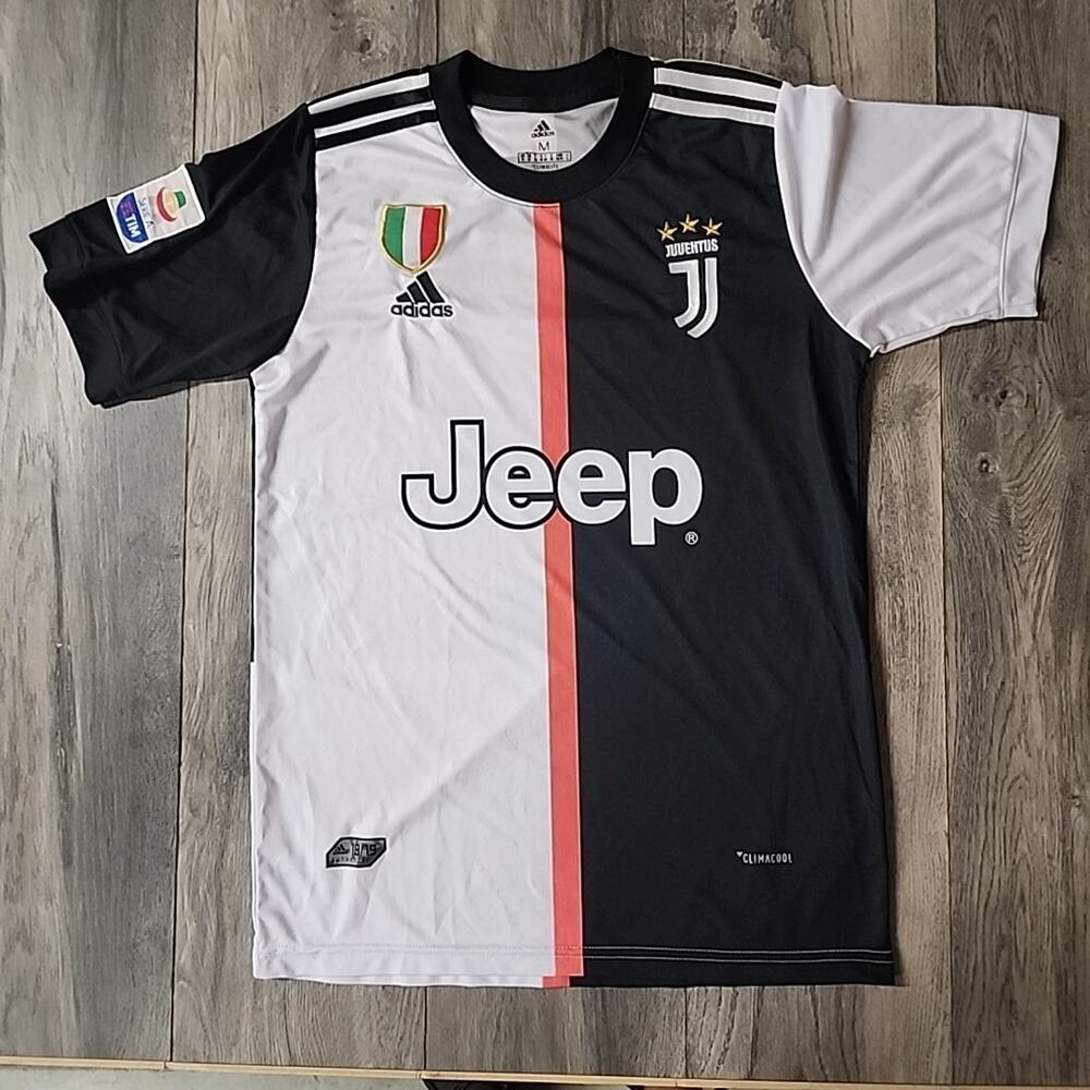 2018 2019 Adidad Ronaldo Juventus Jersey Size M Football Kit Jeep Striped